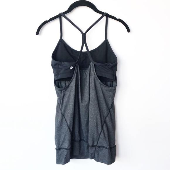 lululemon athletica Tops - Lululemon Let It Loose Tank Gray & Black